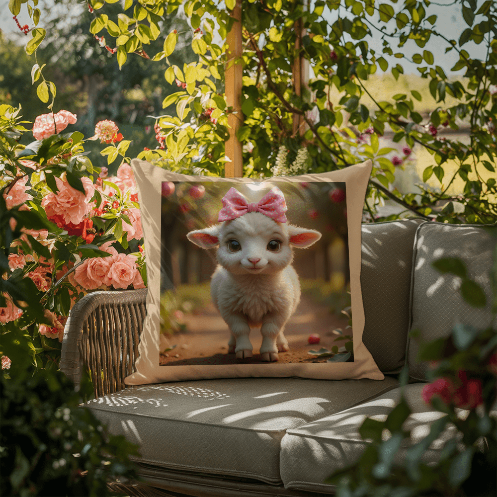 ShineOn Fulfillment Bedding 20" x 20" Coquette Lamb Pillow