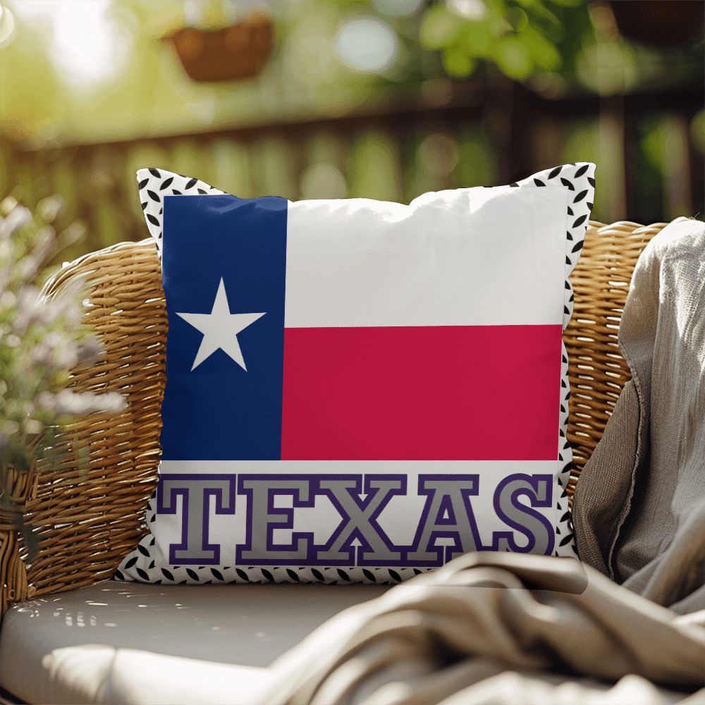 ShineOn Fulfillment Bedding 20" x 20" Texas Flag Pillow