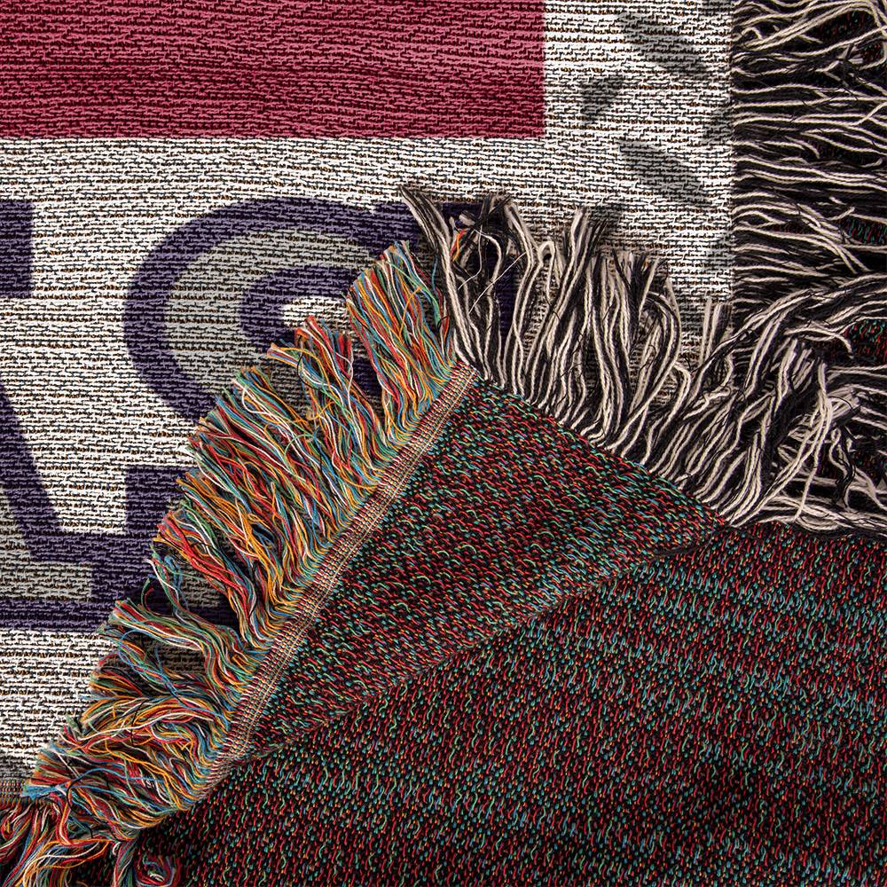 ShineOn Fulfillment Bedding Texas Flag Woven Cotton Blanket