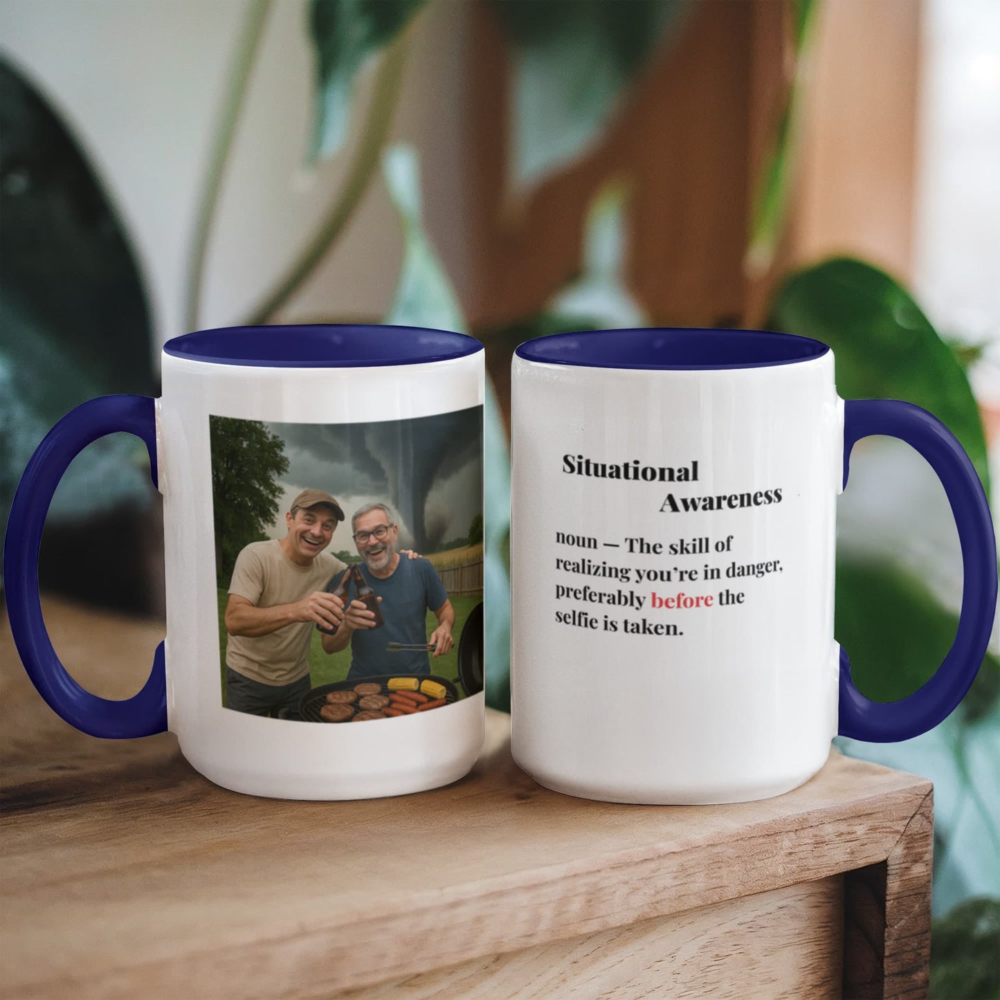 ShineOn Fulfillment Drinkware 15 oz. / Midnight Blue BBQ Situational Awareness Coffee Mug - GHR1163