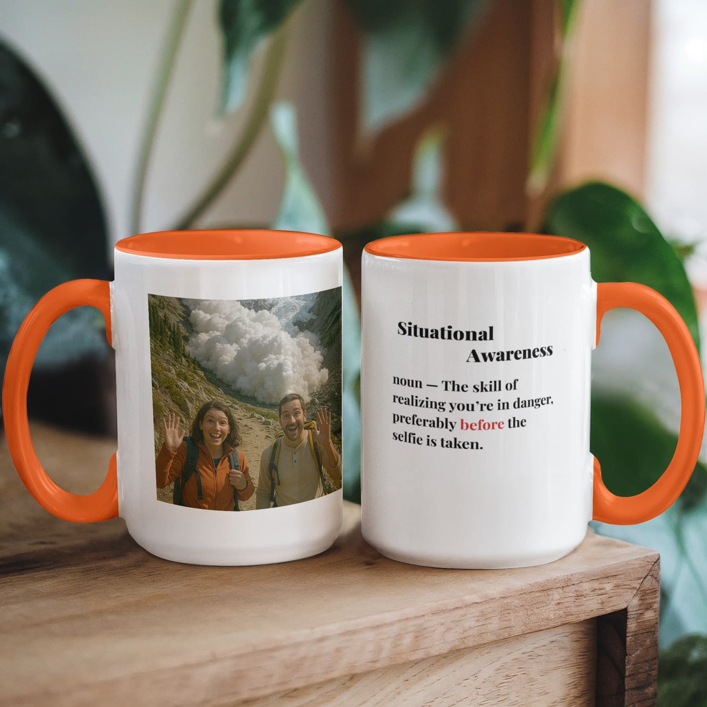 ShineOn Fulfillment Drinkware 15 oz. / Orange Avalanche Situational Awareness Coffee Mug - GHR1171