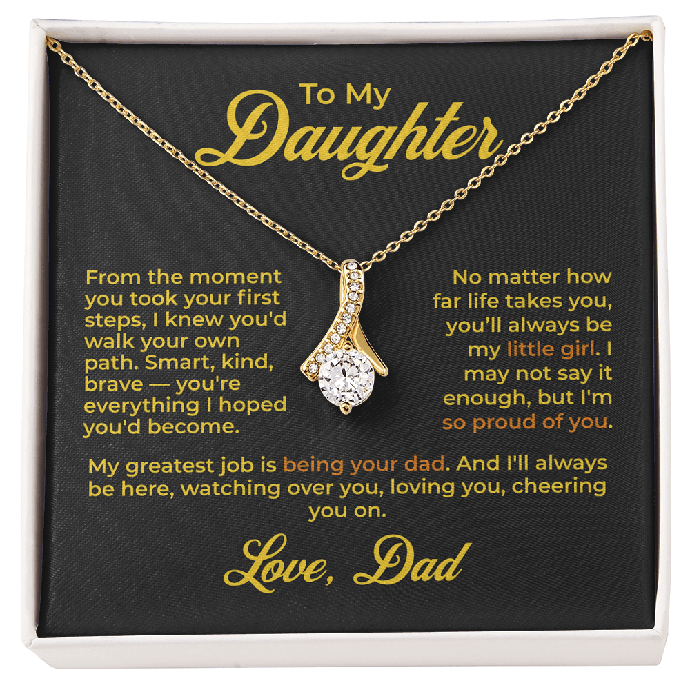 ShineOn Fulfillment Jewelry 18K Yellow Gold Finish / Standard Box To My Daughter – I'll Always Be Your Dad - GHR1192