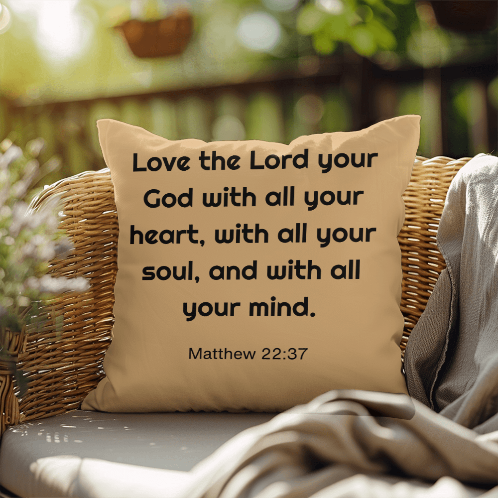 ShineOn Fulfillment Jewelry 20" x 20" Matthew 22:37 Pillow