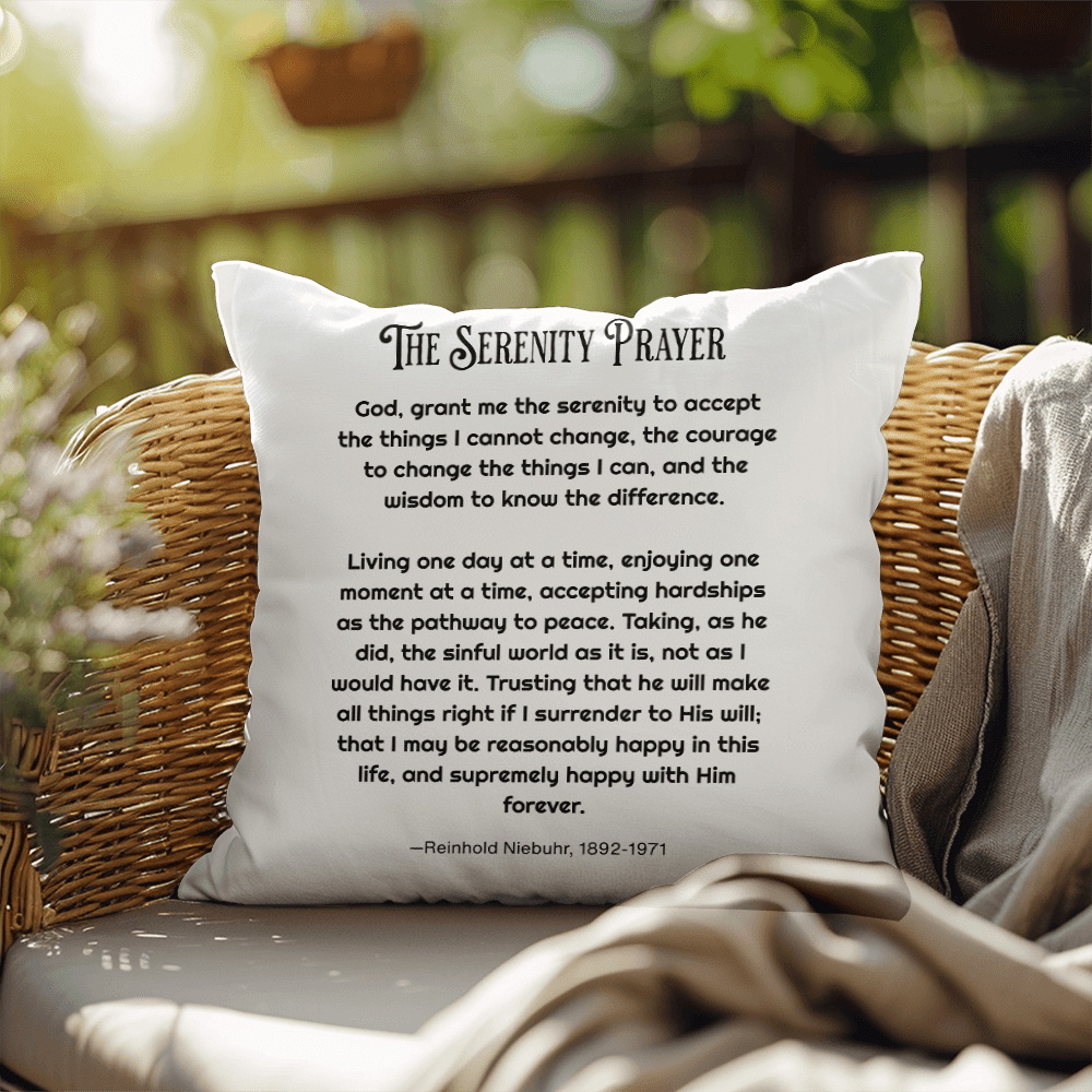 ShineOn Fulfillment Jewelry 20" x 20" Serenity Prayer Pillow