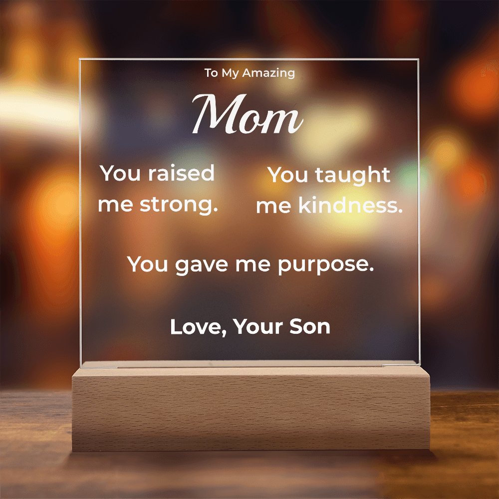 ShineOn Fulfillment Jewelry Battery Powered LED Base To Mom from Son Plaque