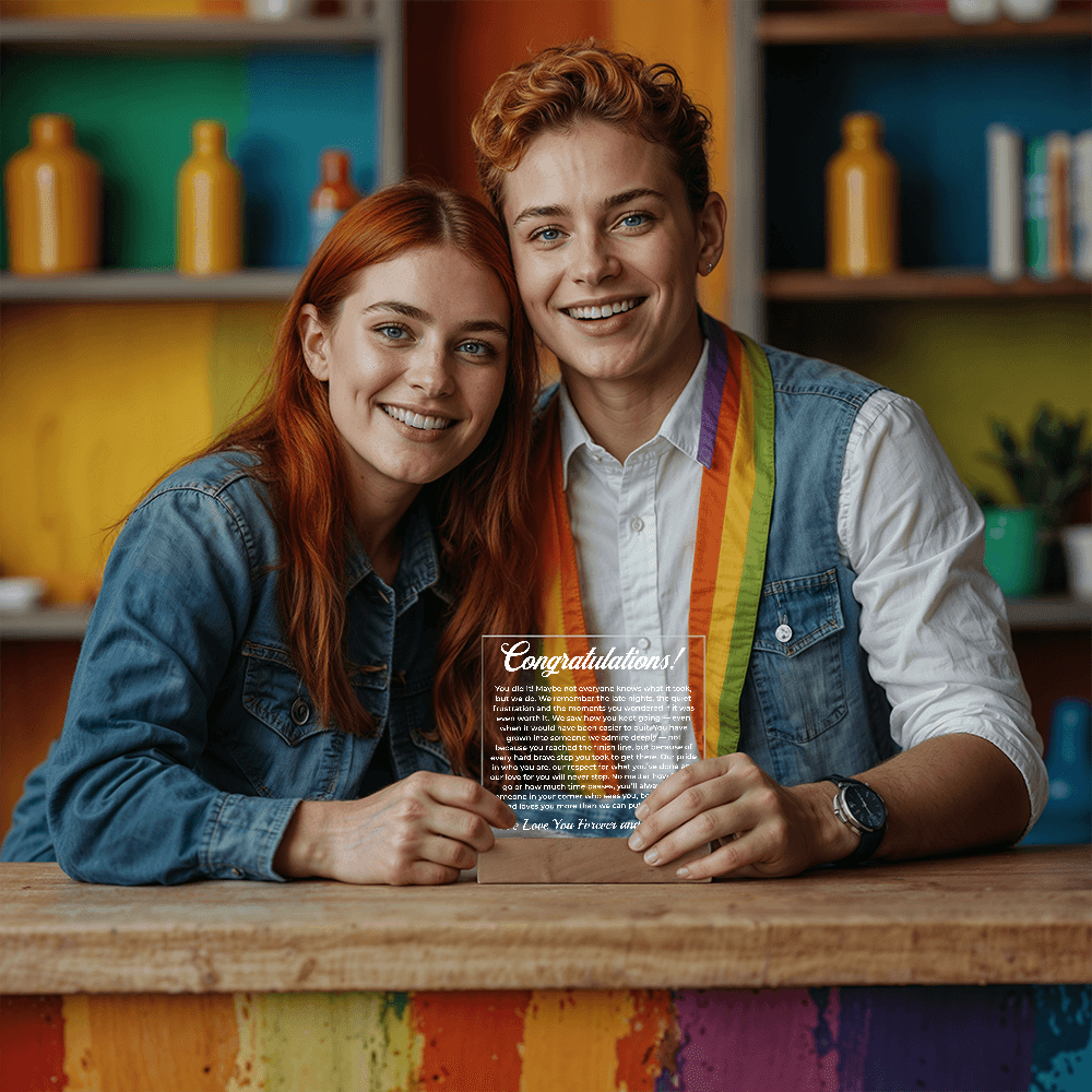 ShineOn Fulfillment Jewelry Congratulations from Us! - LED Acrylic Plaque - GHR1083