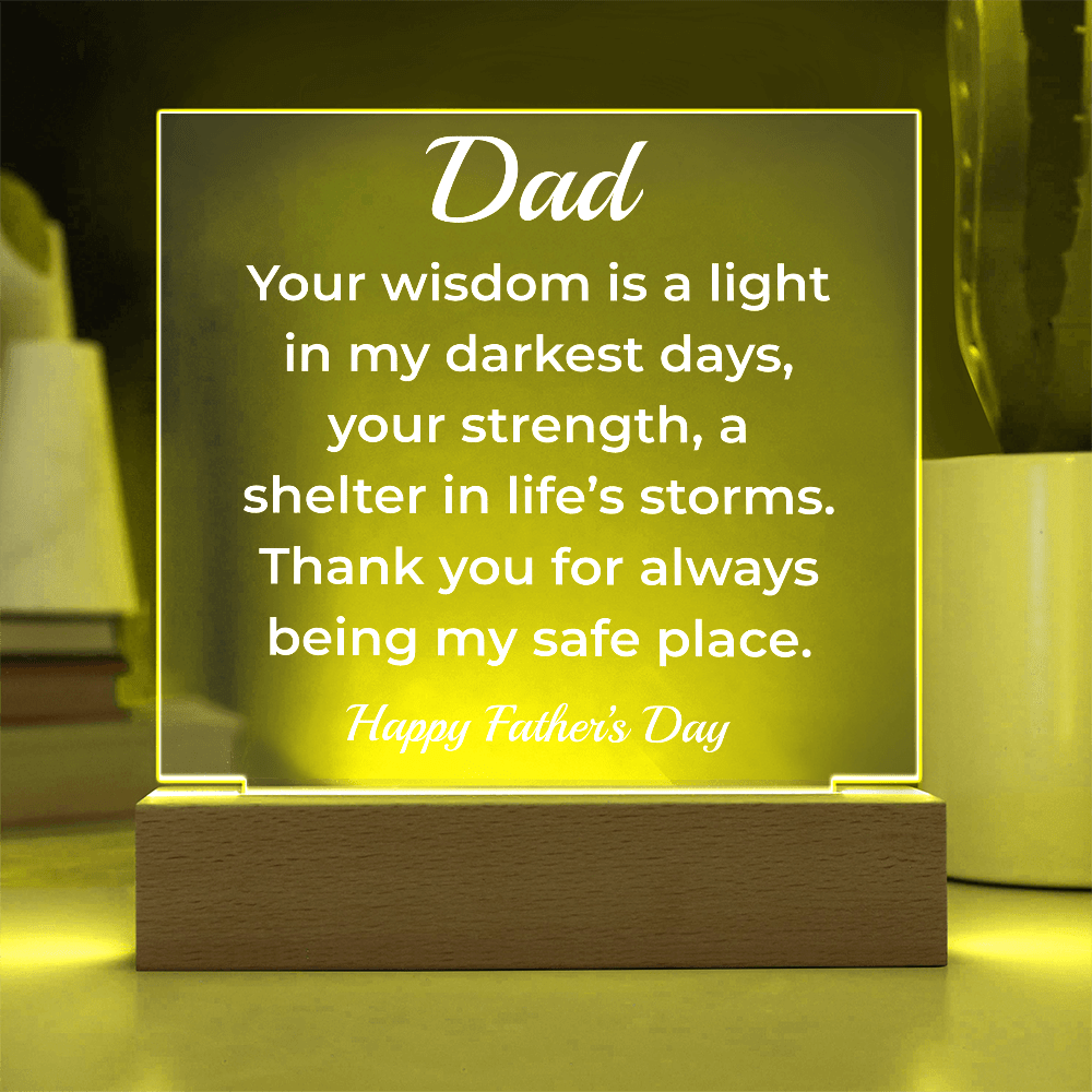 ShineOn Fulfillment Jewelry Dad's Wisdom - LED Acrylic Plaque - GHR1132