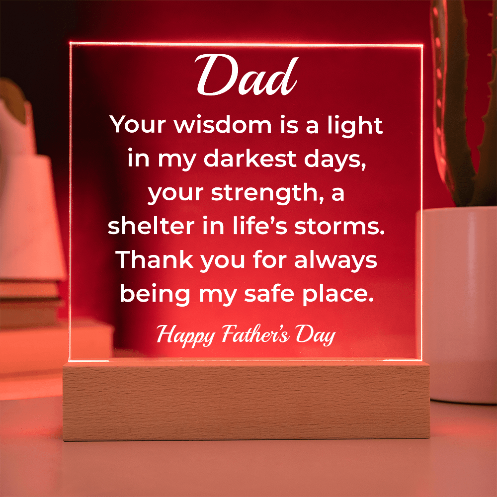 ShineOn Fulfillment Jewelry Dad's Wisdom - LED Acrylic Plaque - GHR1132
