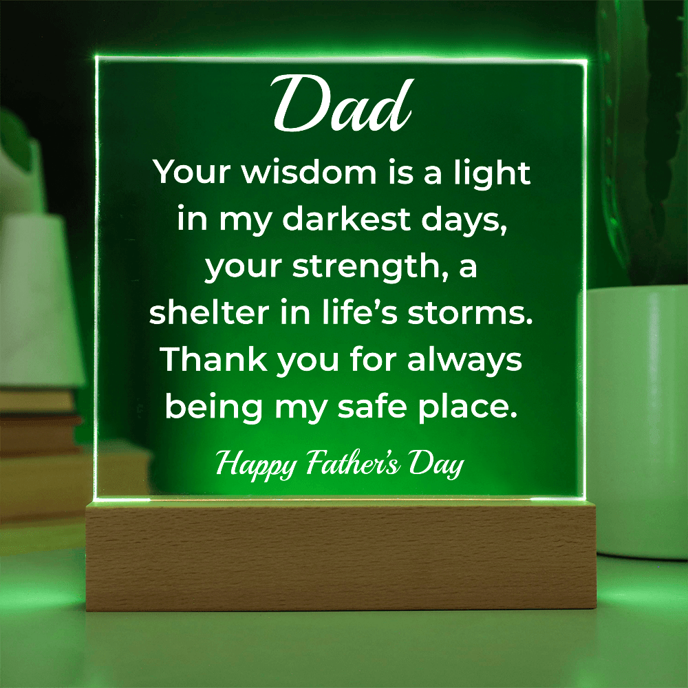 ShineOn Fulfillment Jewelry Dad's Wisdom - LED Acrylic Plaque - GHR1132