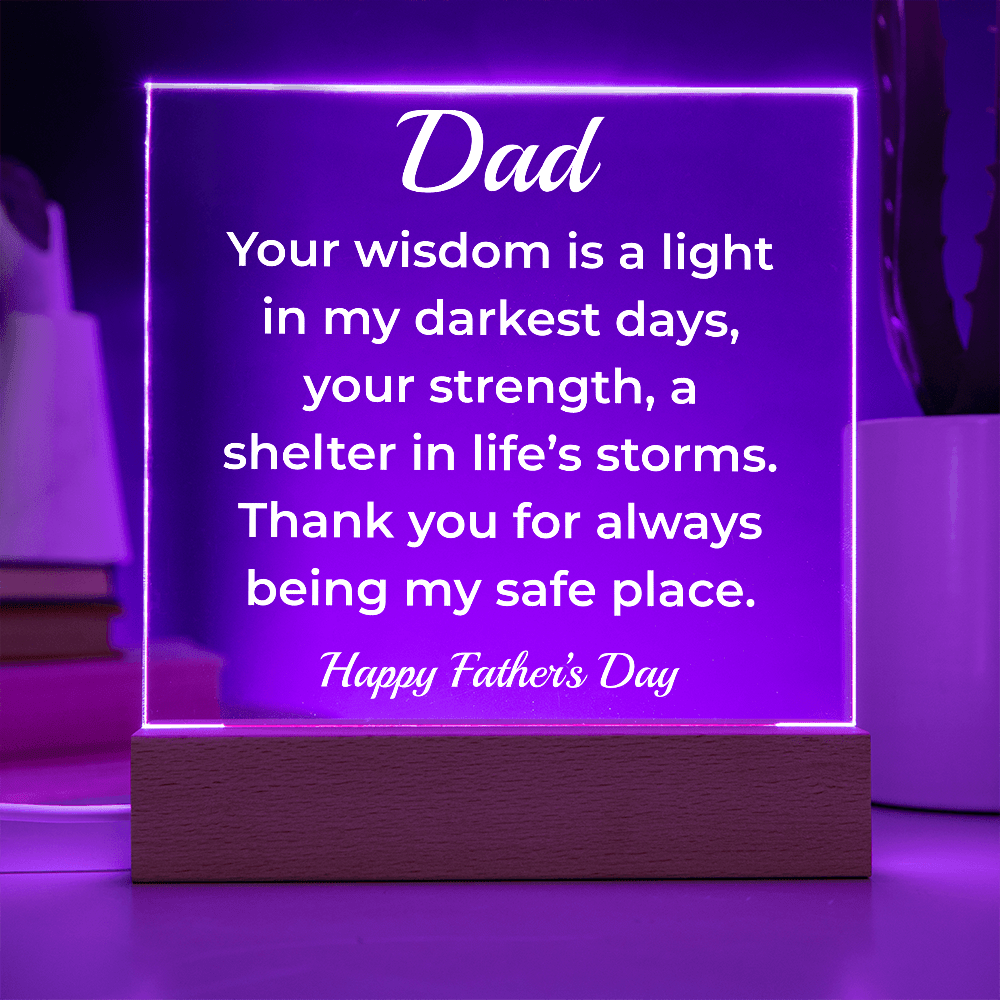 ShineOn Fulfillment Jewelry Dad's Wisdom - LED Acrylic Plaque - GHR1132