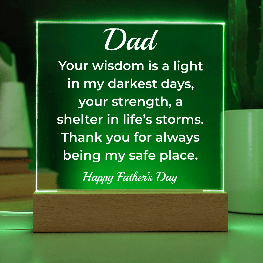 ShineOn Fulfillment Jewelry Dad's Wisdom - LED Acrylic Plaque - GHR1132