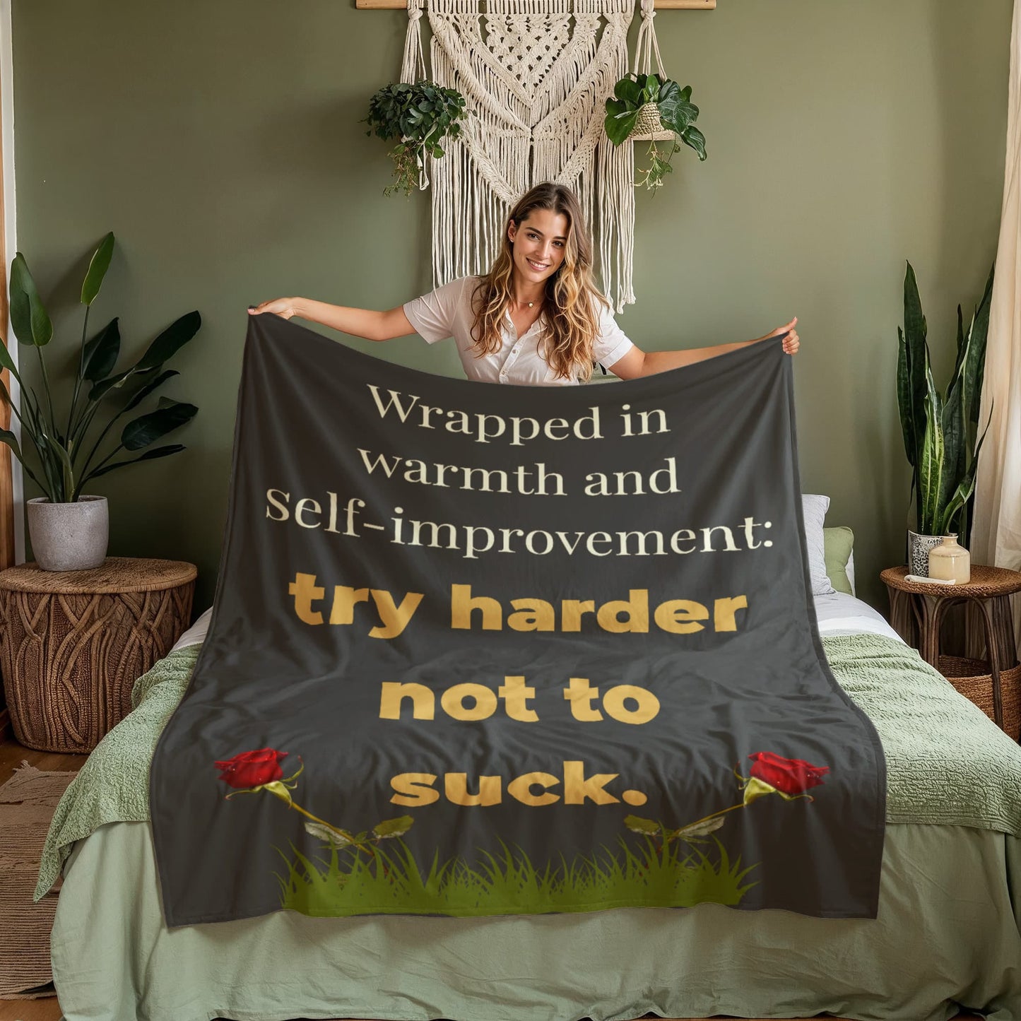 ShineOn Fulfillment Jewelry Funny Motivational Snark Blanket - GHR1245