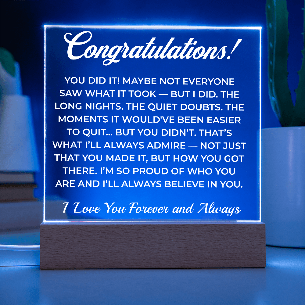 ShineOn Fulfillment Jewelry Graduation Congrats from Me - Acrylic Plaque - GHR1100