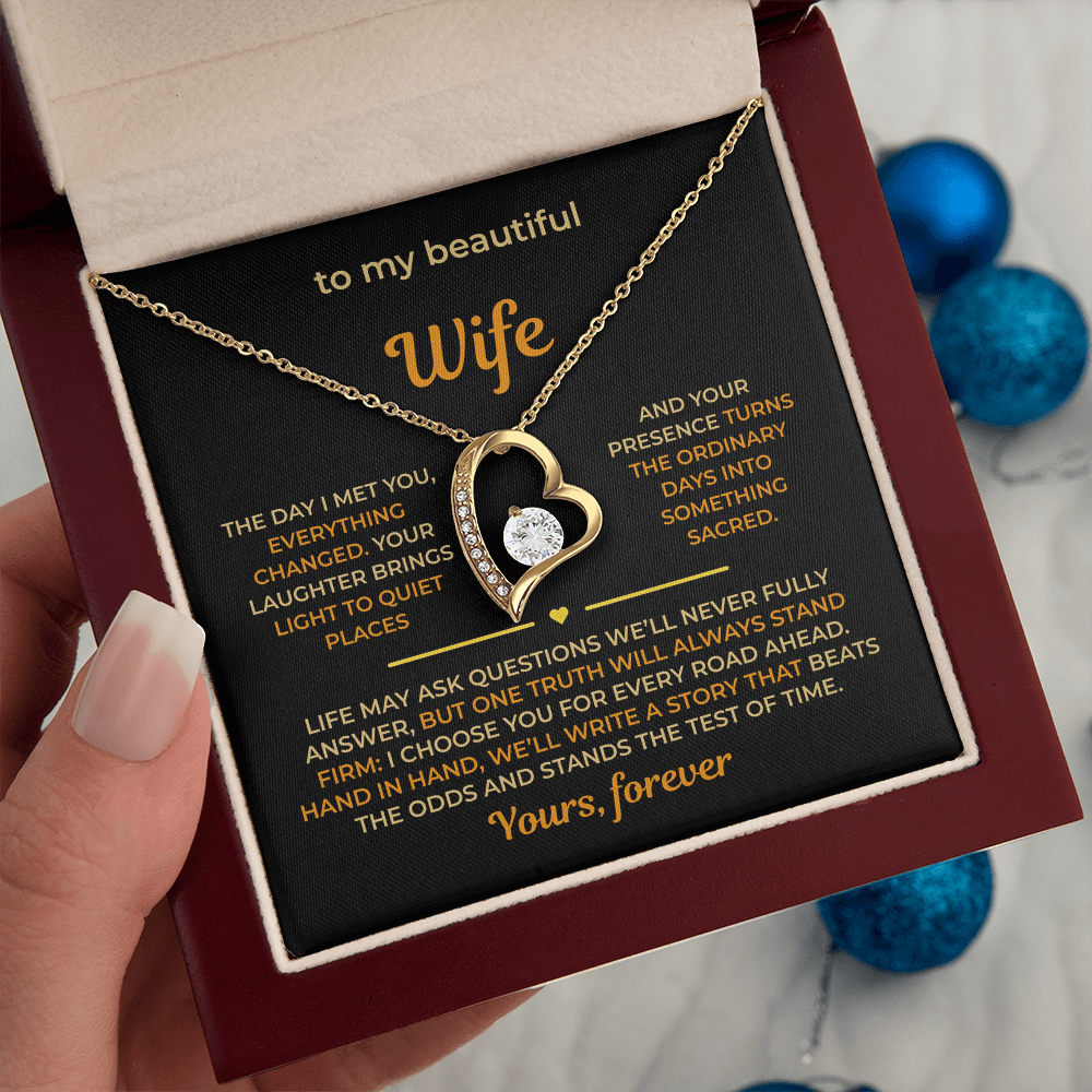 ShineOn Fulfillment Jewelry Husband->Wife - Forever Love Necklace - GHR1273