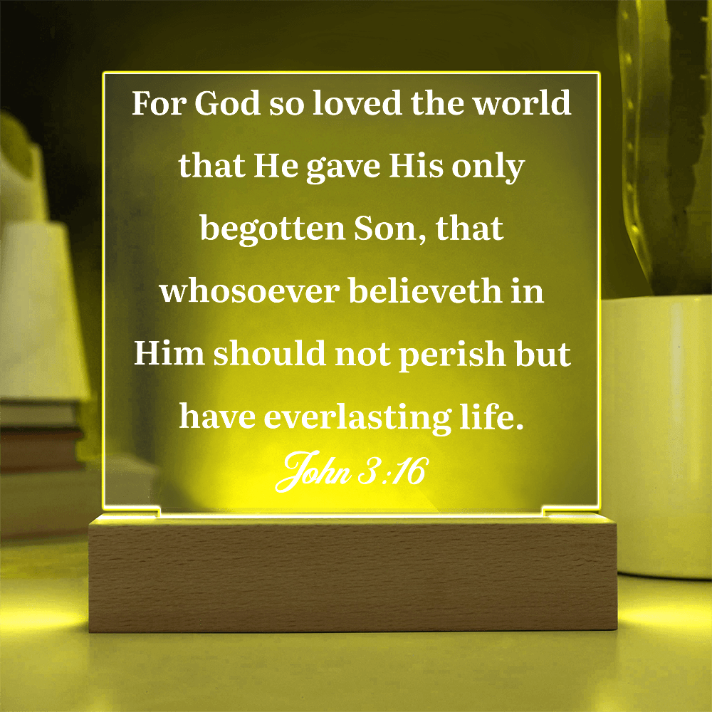 ShineOn Fulfillment Jewelry John 3:16 - Acrylic Plaque - GHR1078