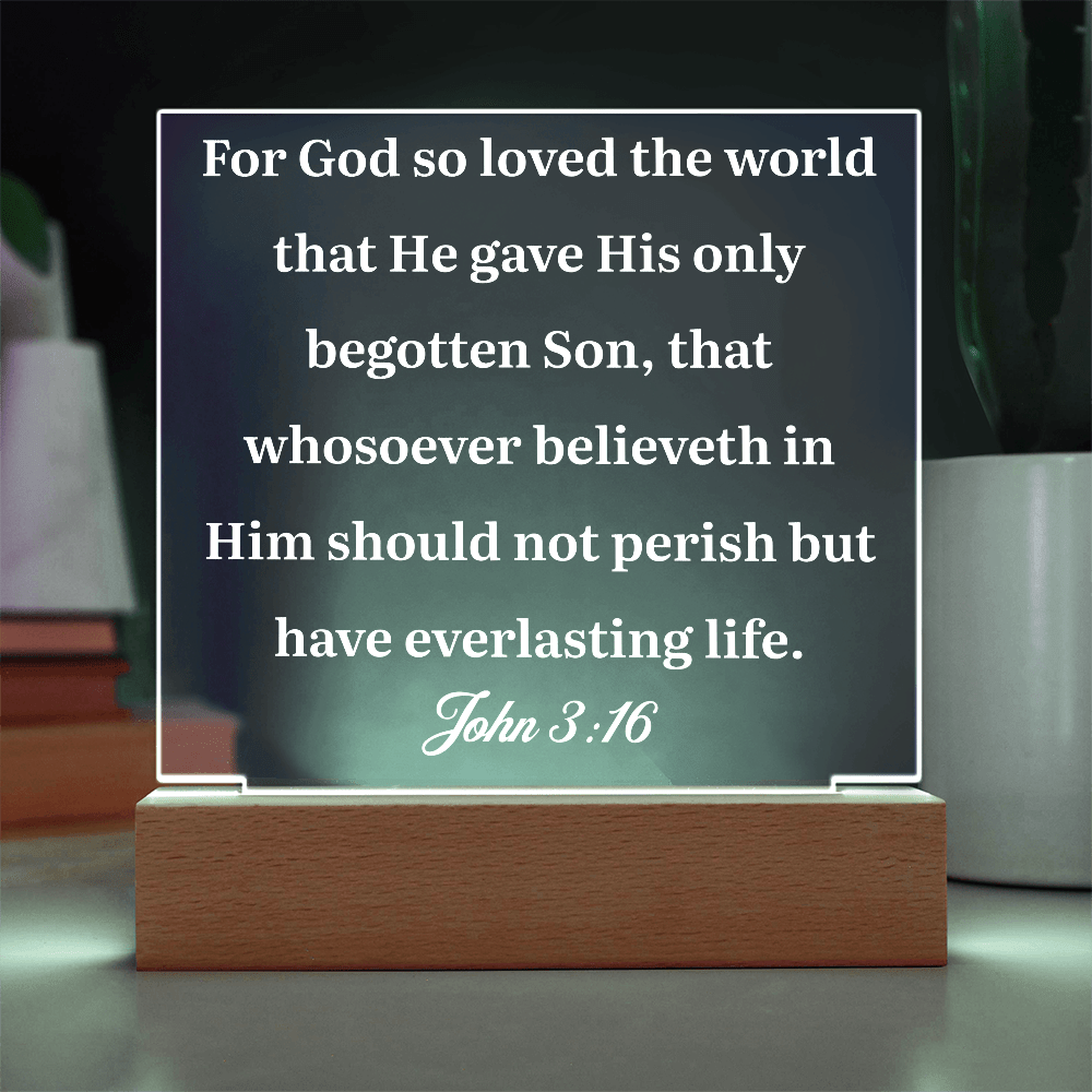 ShineOn Fulfillment Jewelry John 3:16 - Acrylic Plaque - GHR1078