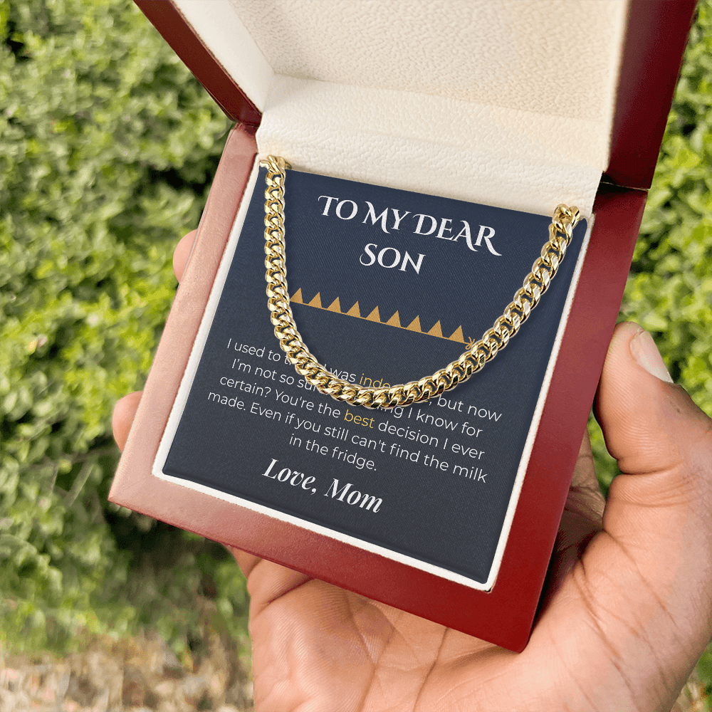 ShineOn Fulfillment Jewelry Mom->Son - Cuban Link Necklace - GHR1259