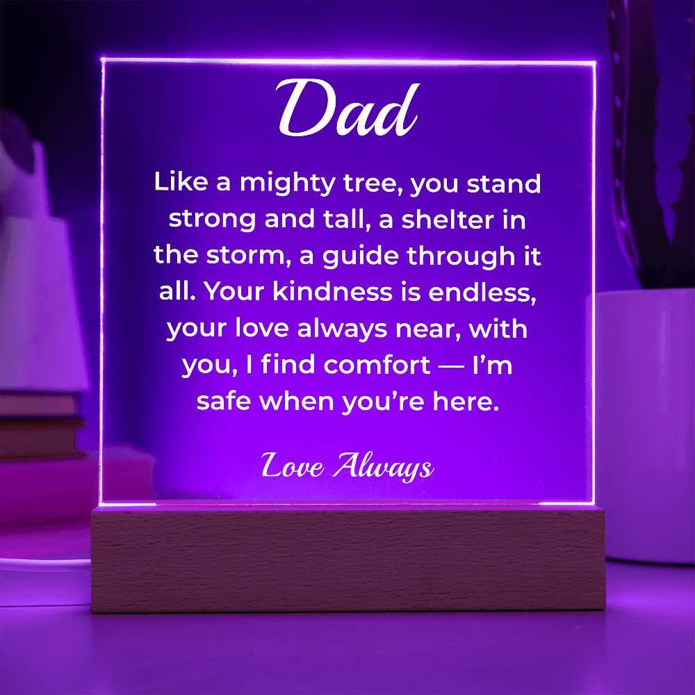 ShineOn Fulfillment Jewelry To Dad Quiet Strength - LED Acrylic Plaque - GHR1116