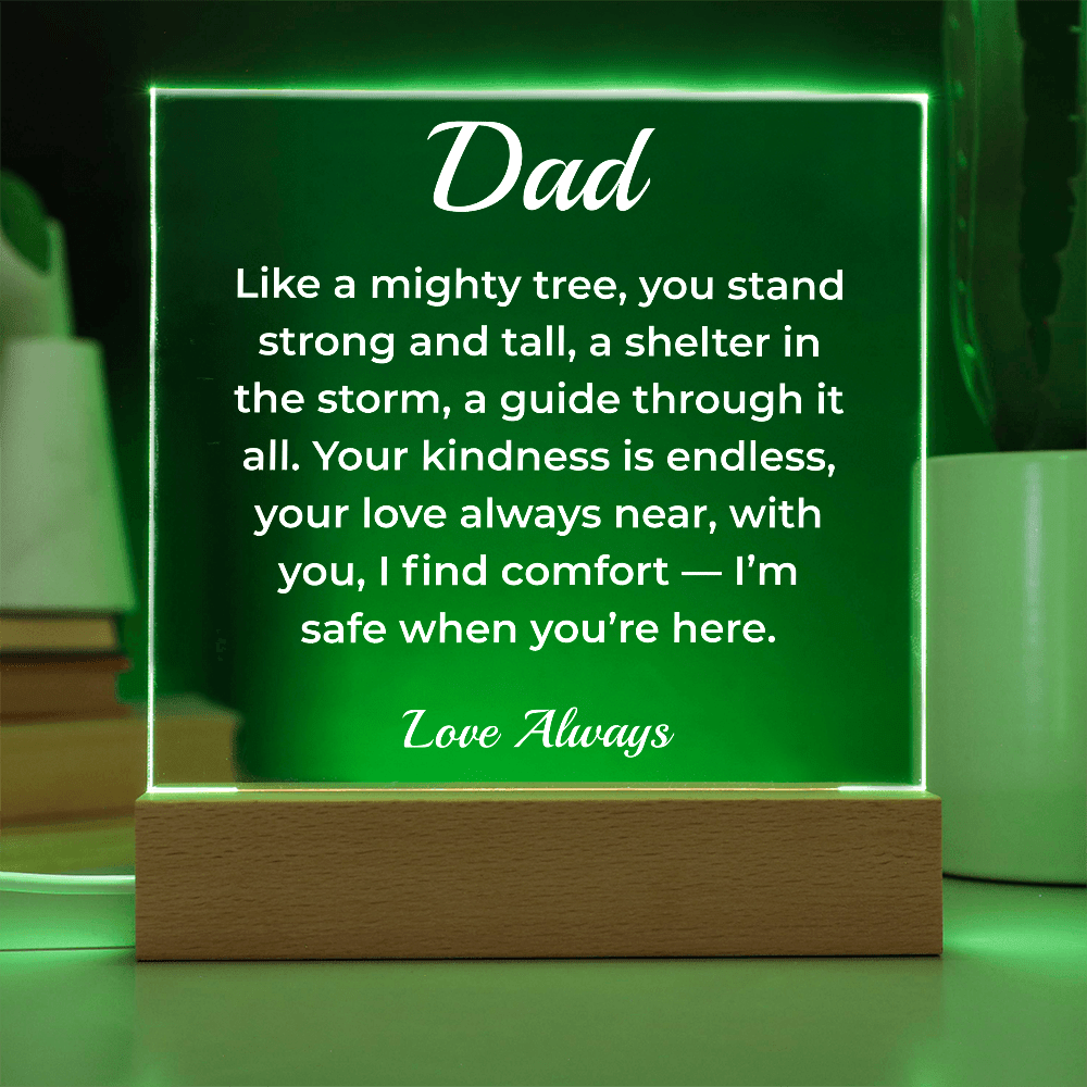 ShineOn Fulfillment Jewelry To Dad Quiet Strength - LED Acrylic Plaque - GHR1116