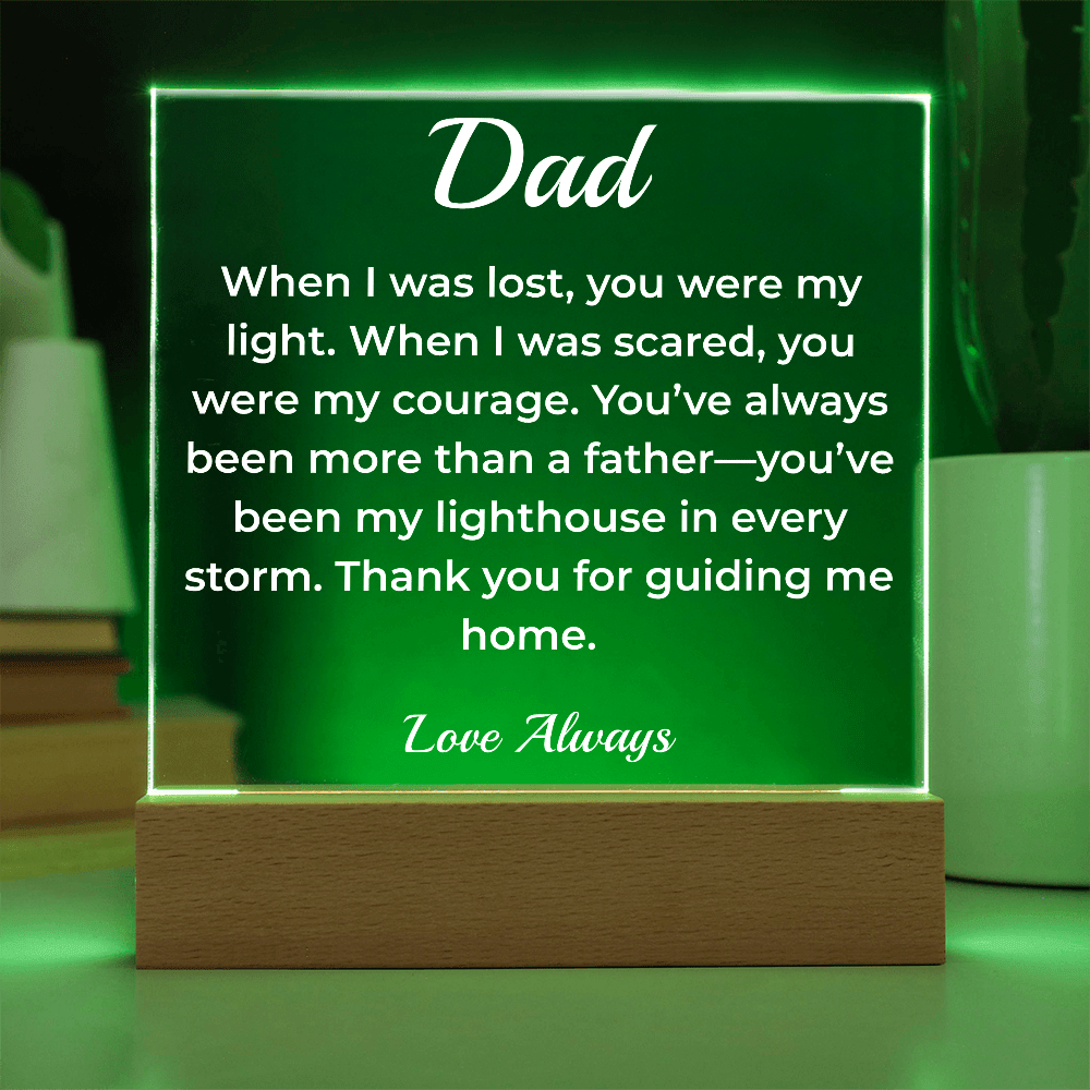 ShineOn Fulfillment Jewelry To Dad The Lighthouse - LED Acrylic Plaque - GHR1129