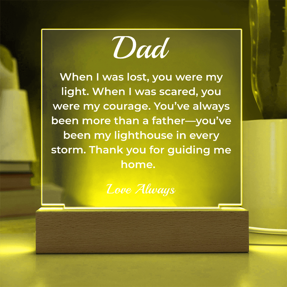 ShineOn Fulfillment Jewelry To Dad The Lighthouse - LED Acrylic Plaque - GHR1129