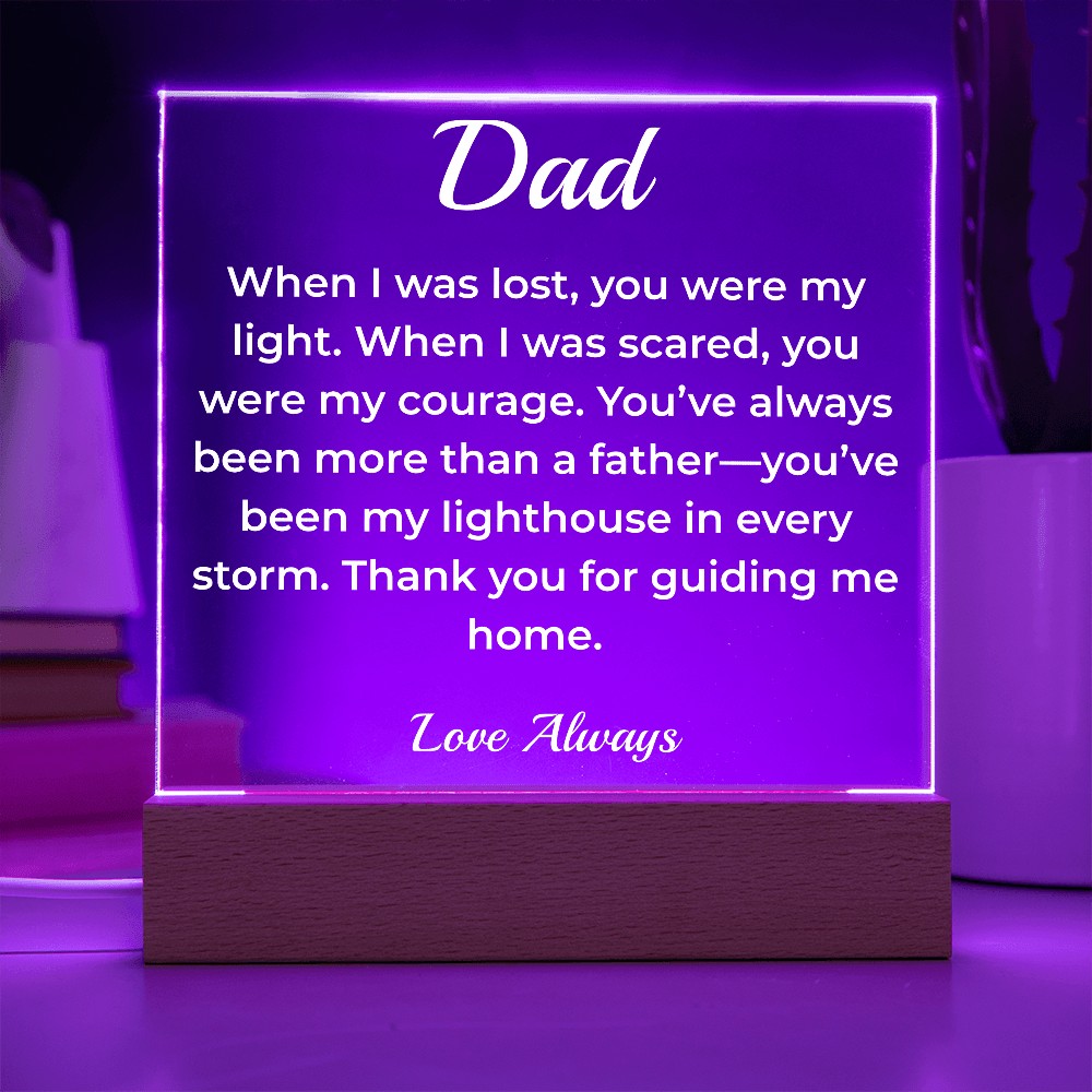 ShineOn Fulfillment Jewelry To Dad The Lighthouse - LED Acrylic Plaque - GHR1129