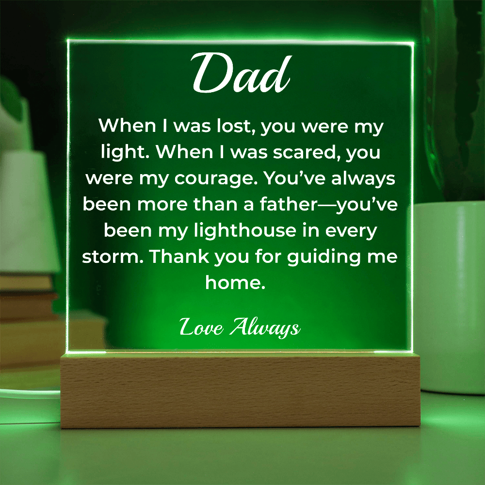 ShineOn Fulfillment Jewelry To Dad The Lighthouse - LED Acrylic Plaque - GHR1129