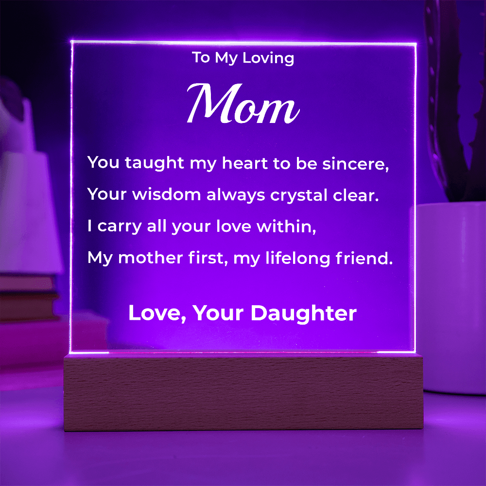 ShineOn Fulfillment Jewelry To Mom from Daughter - LED Plaque