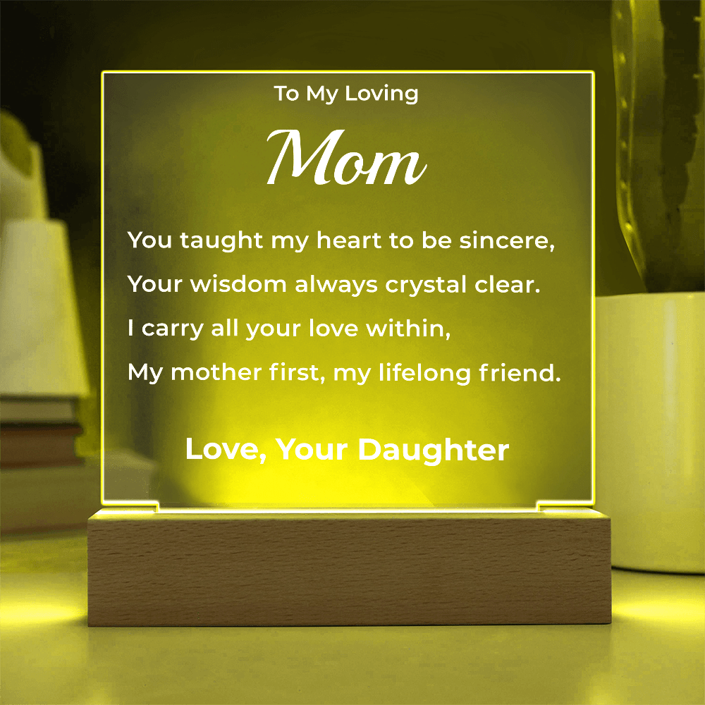 ShineOn Fulfillment Jewelry To Mom from Daughter - LED Plaque