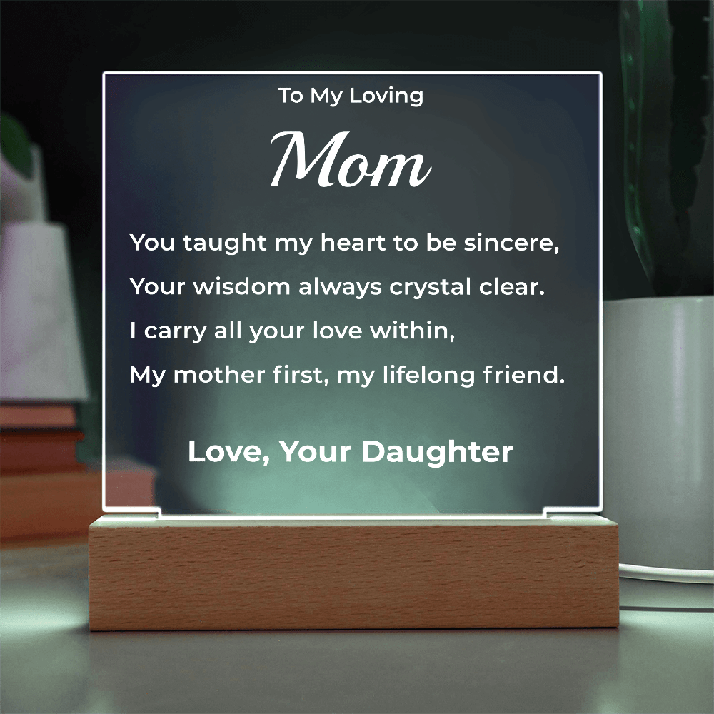 ShineOn Fulfillment Jewelry To Mom from Daughter - LED Plaque