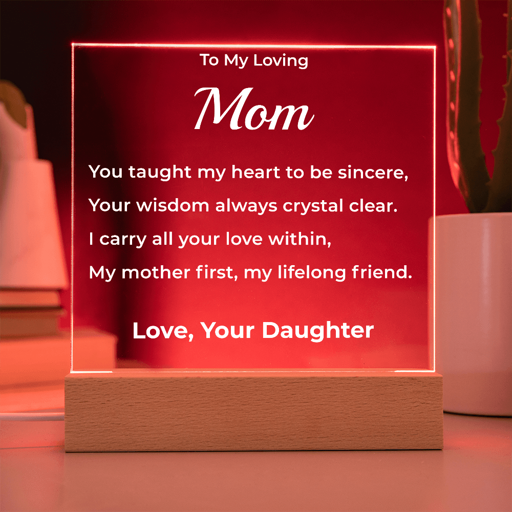 ShineOn Fulfillment Jewelry To Mom from Daughter - LED Plaque