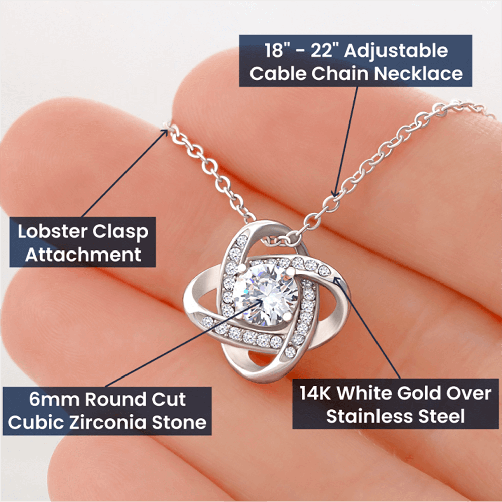 ShineOn Fulfillment Jewelry To My Amazing Daughter From Dad - Black Love-knot Necklace