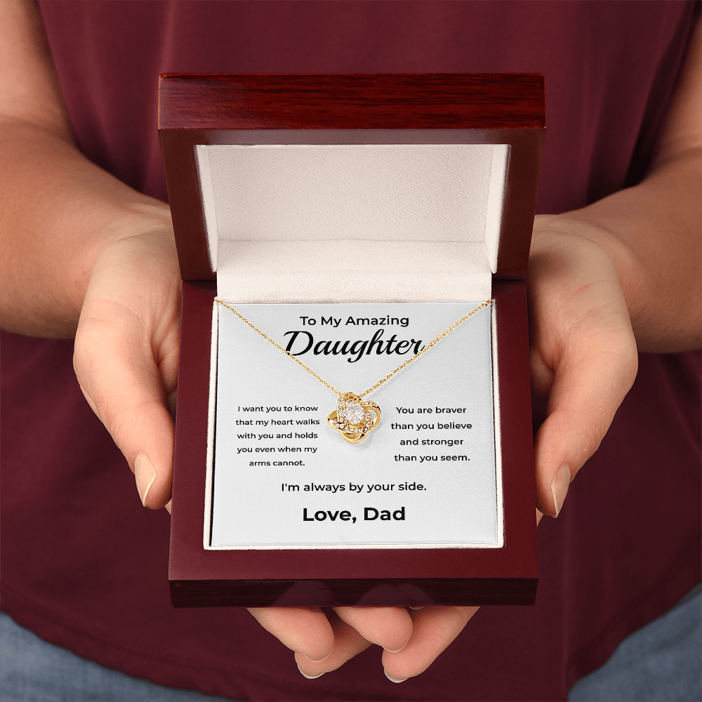 ShineOn Fulfillment Jewelry To My Amazing Daughter From Dad – Love-Knot Necklace