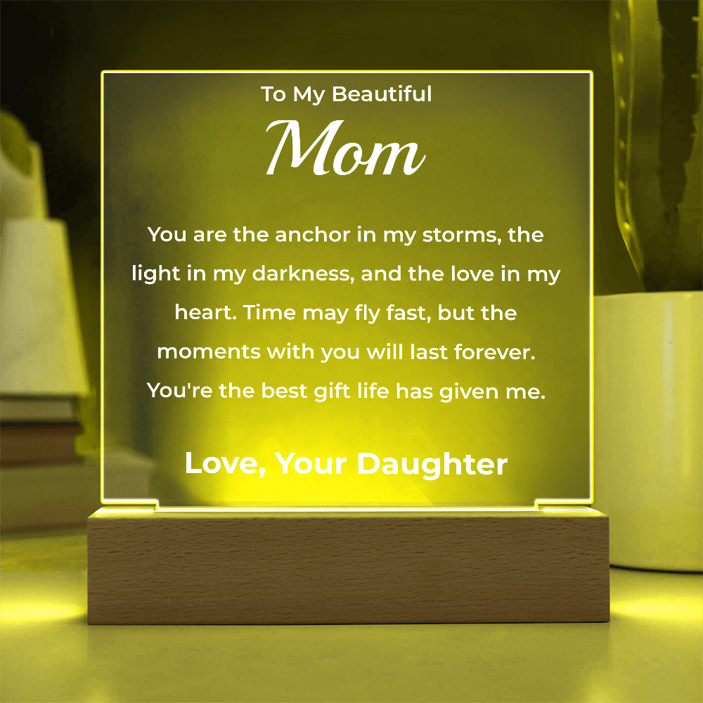 ShineOn Fulfillment Jewelry To My Beautiful Mom (From Daughter) - LED Acrylic Plaque