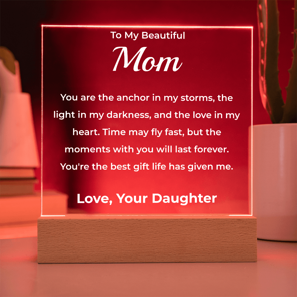 ShineOn Fulfillment Jewelry To My Beautiful Mom (From Daughter) - LED Acrylic Plaque