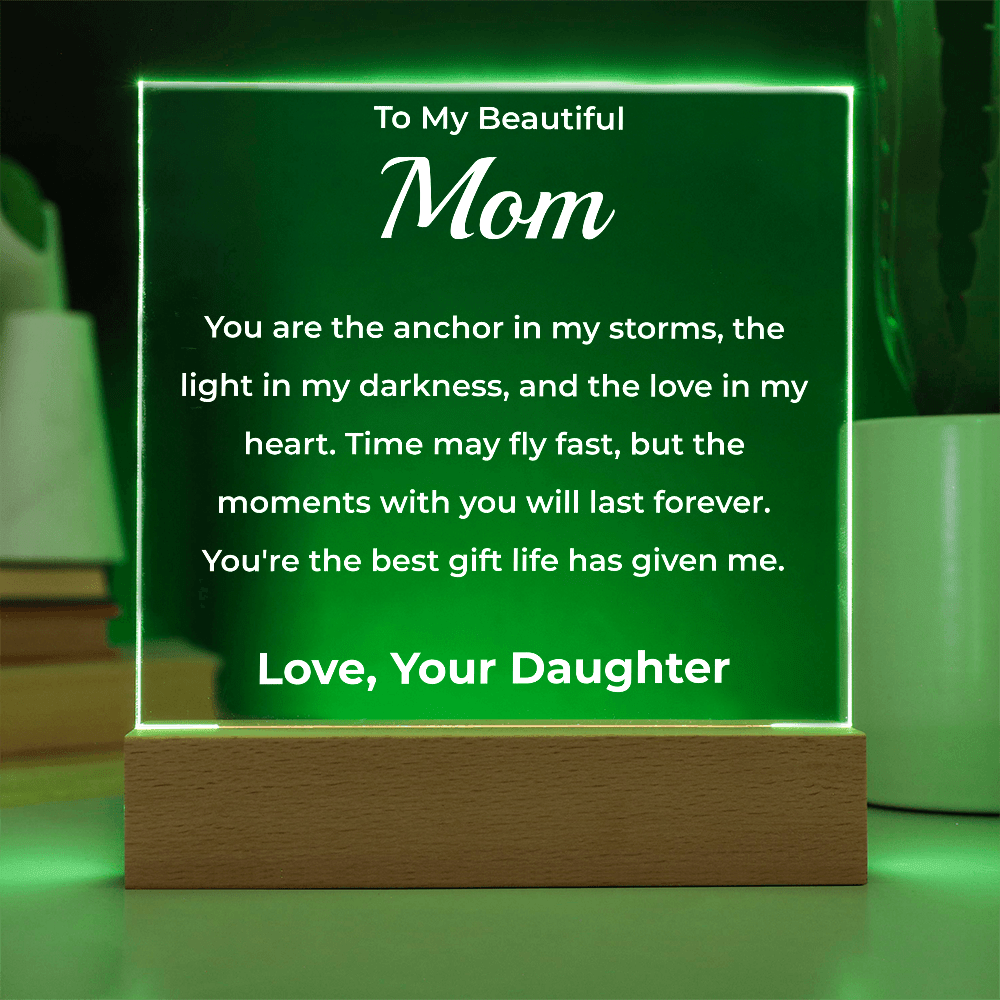 ShineOn Fulfillment Jewelry To My Beautiful Mom (From Daughter) - LED Acrylic Plaque