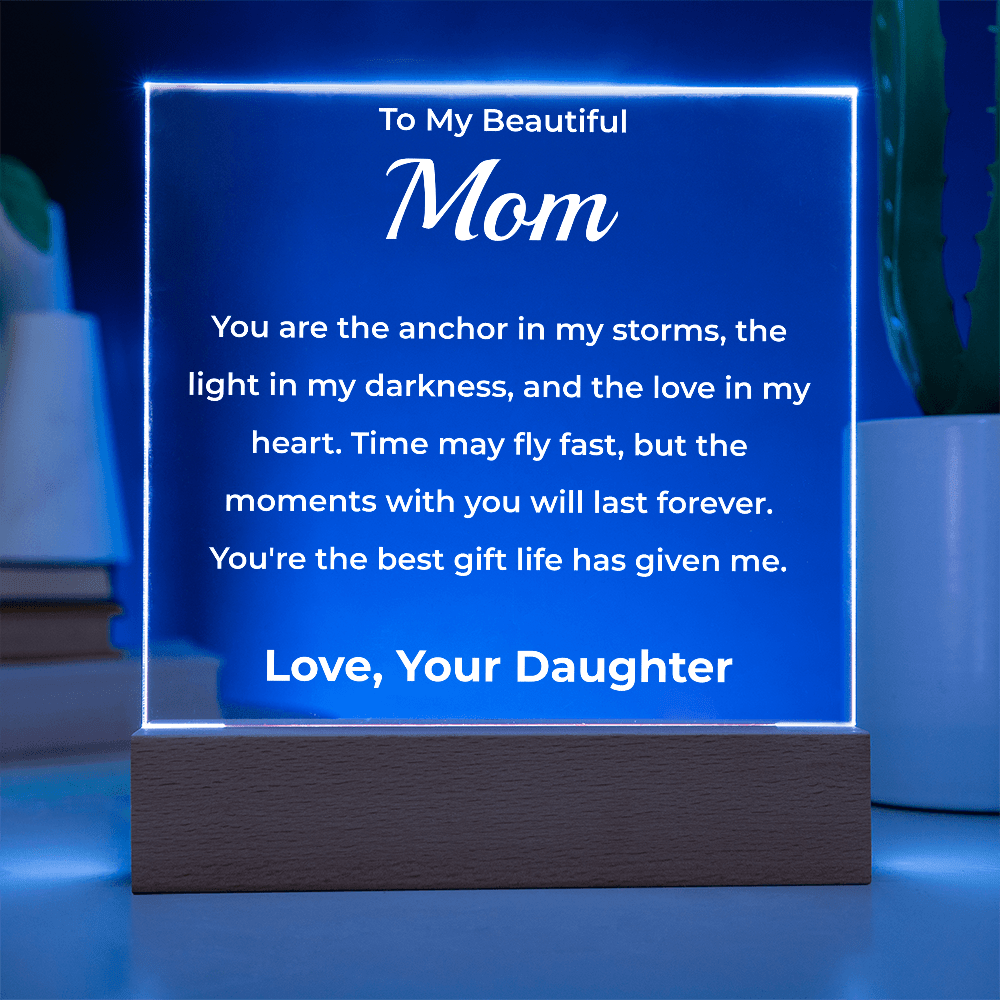 ShineOn Fulfillment Jewelry To My Beautiful Mom (From Daughter) - LED Acrylic Plaque