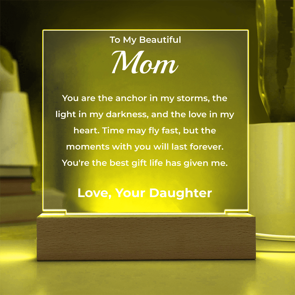 ShineOn Fulfillment Jewelry To My Beautiful Mom (From Daughter) - LED Acrylic Plaque