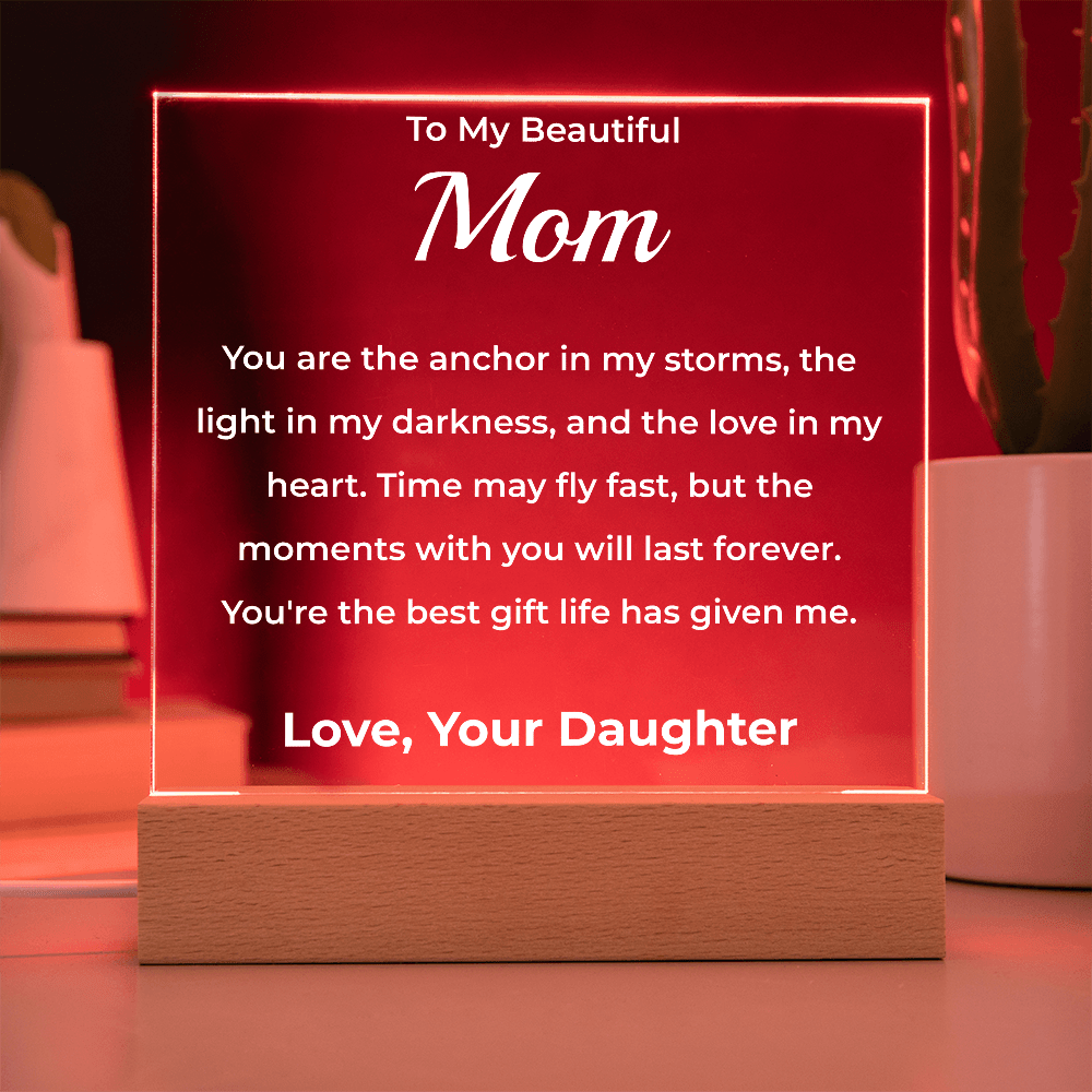 ShineOn Fulfillment Jewelry To My Beautiful Mom (From Daughter) - LED Acrylic Plaque