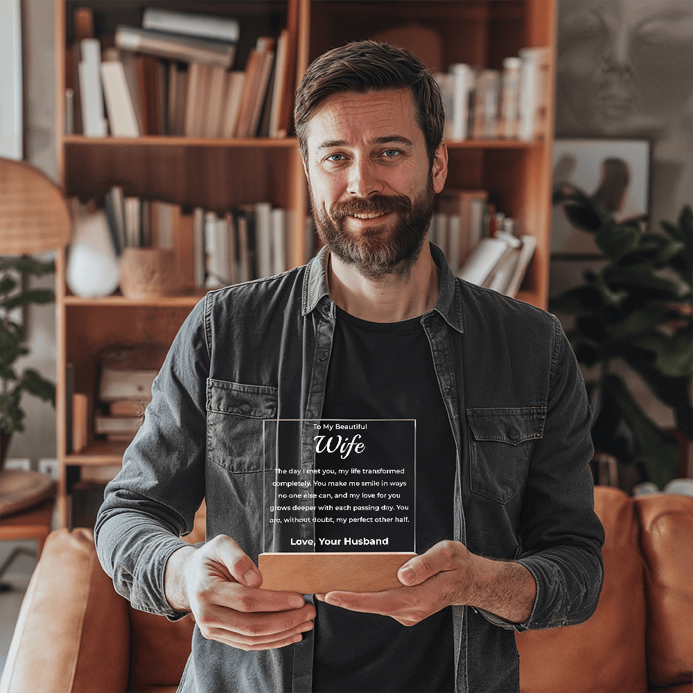 ShineOn Fulfillment Jewelry To My Beautiful Wife - LED Acrylic Plaque