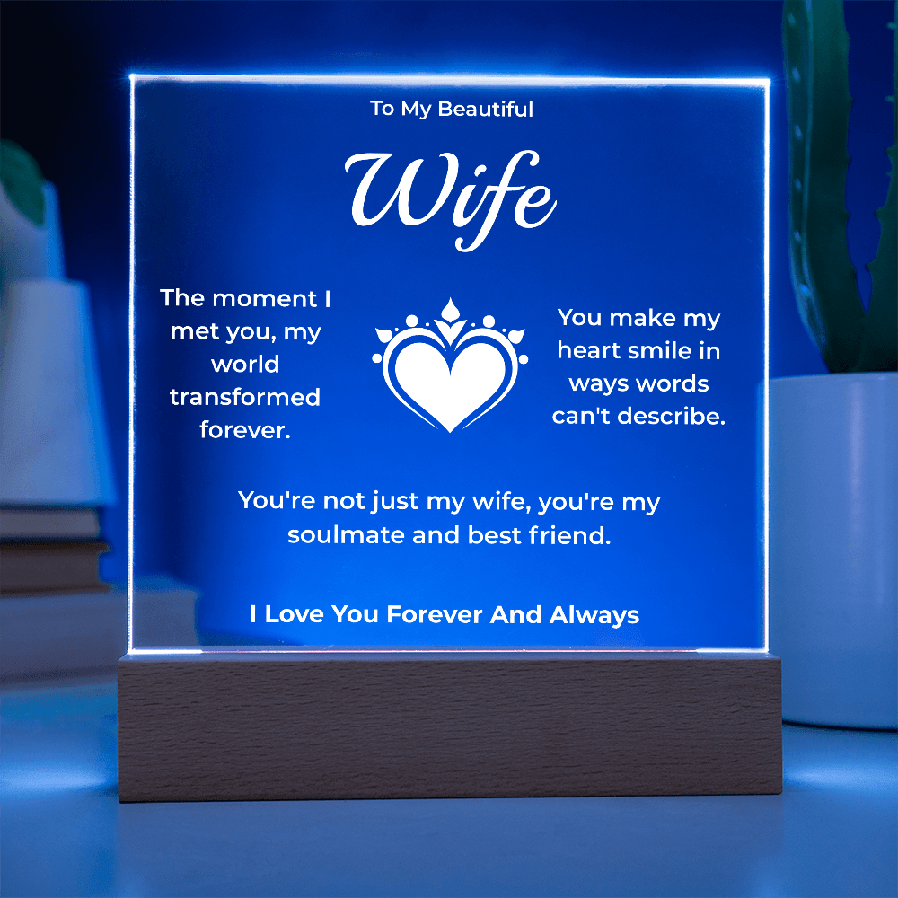 ShineOn Fulfillment Jewelry To My Beautiful Wife Plaque