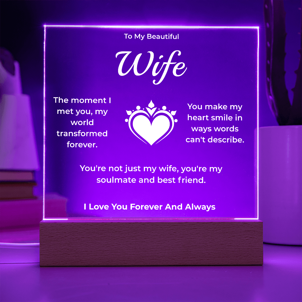 ShineOn Fulfillment Jewelry To My Beautiful Wife Plaque