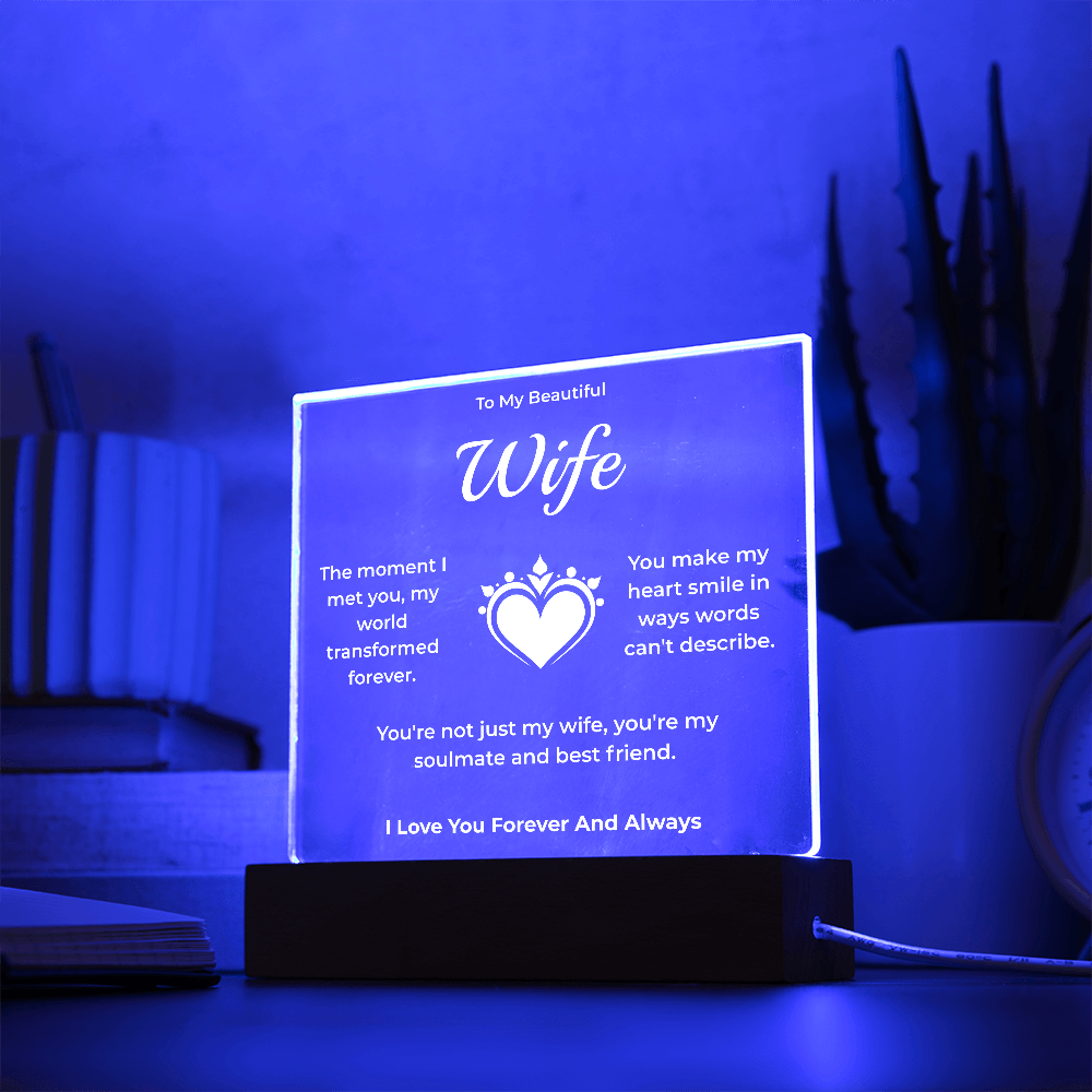 ShineOn Fulfillment Jewelry To My Beautiful Wife Plaque