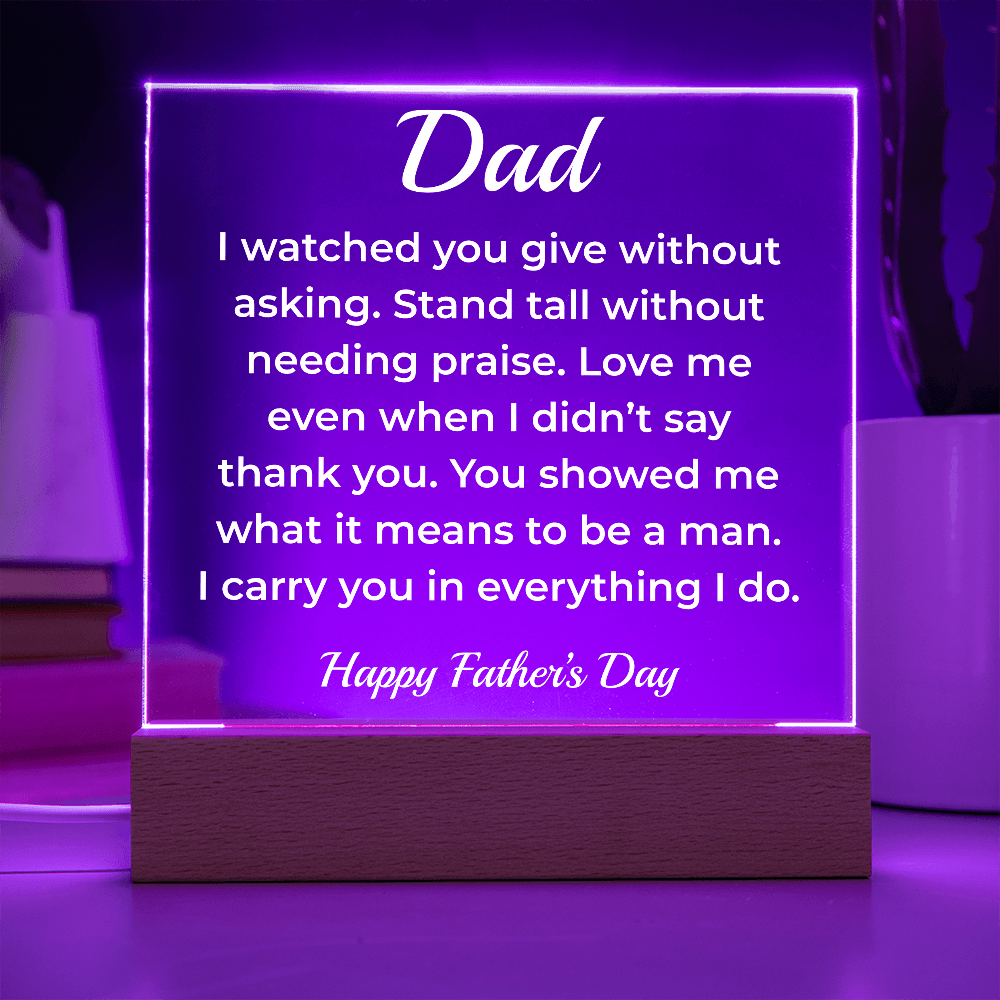ShineOn Fulfillment Jewelry To My Dad – LED Acrylic Plaque - GHR1137