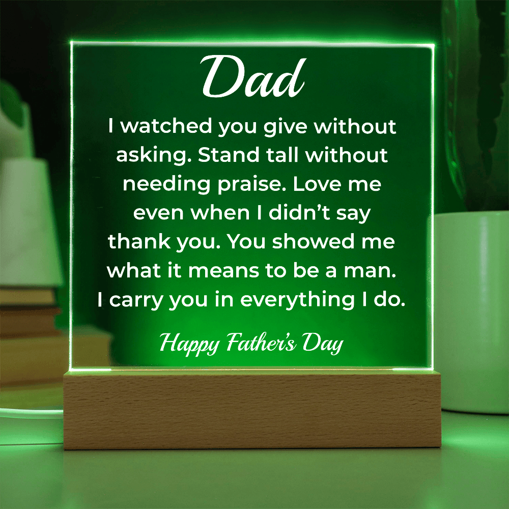 ShineOn Fulfillment Jewelry To My Dad – LED Acrylic Plaque - GHR1137
