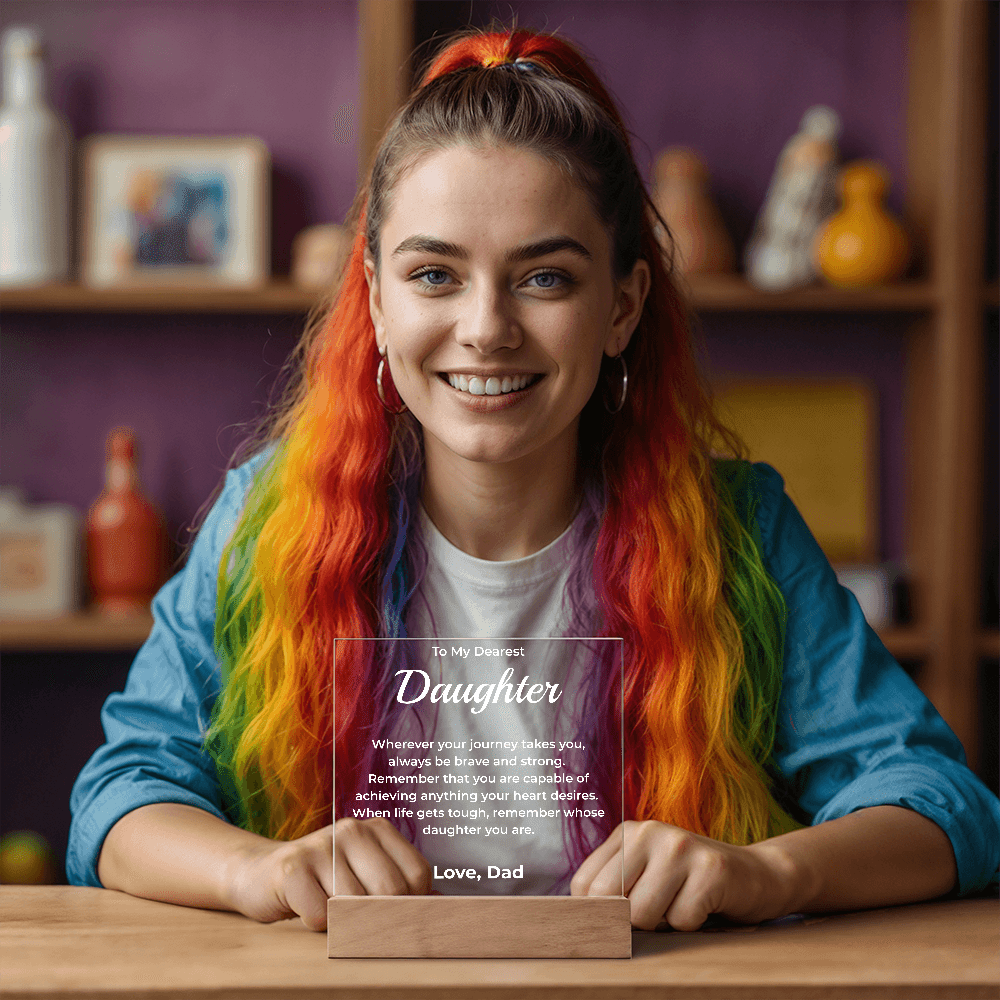 ShineOn Fulfillment Jewelry To My Dearest Daughter From Dad - LED Acrylic Plaque