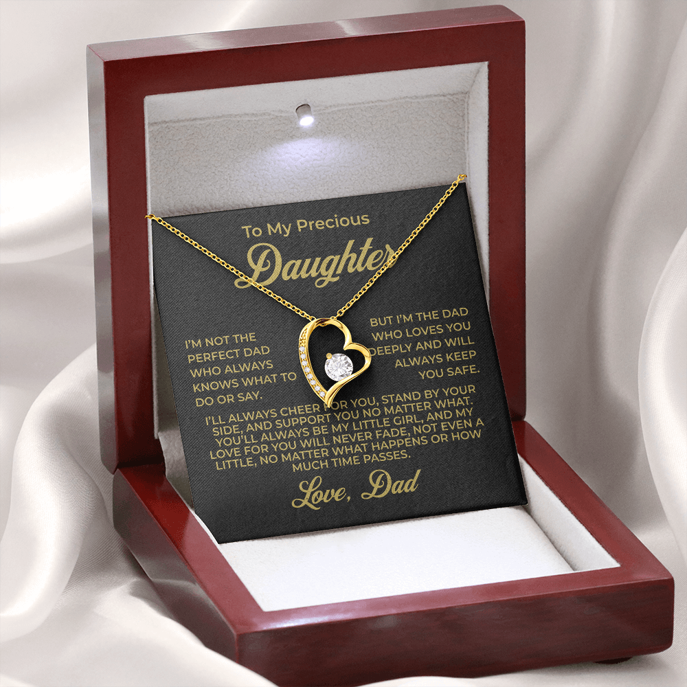 ShineOn Fulfillment Jewelry To My Precious Daughter - Forever Love Necklace - GHR1087