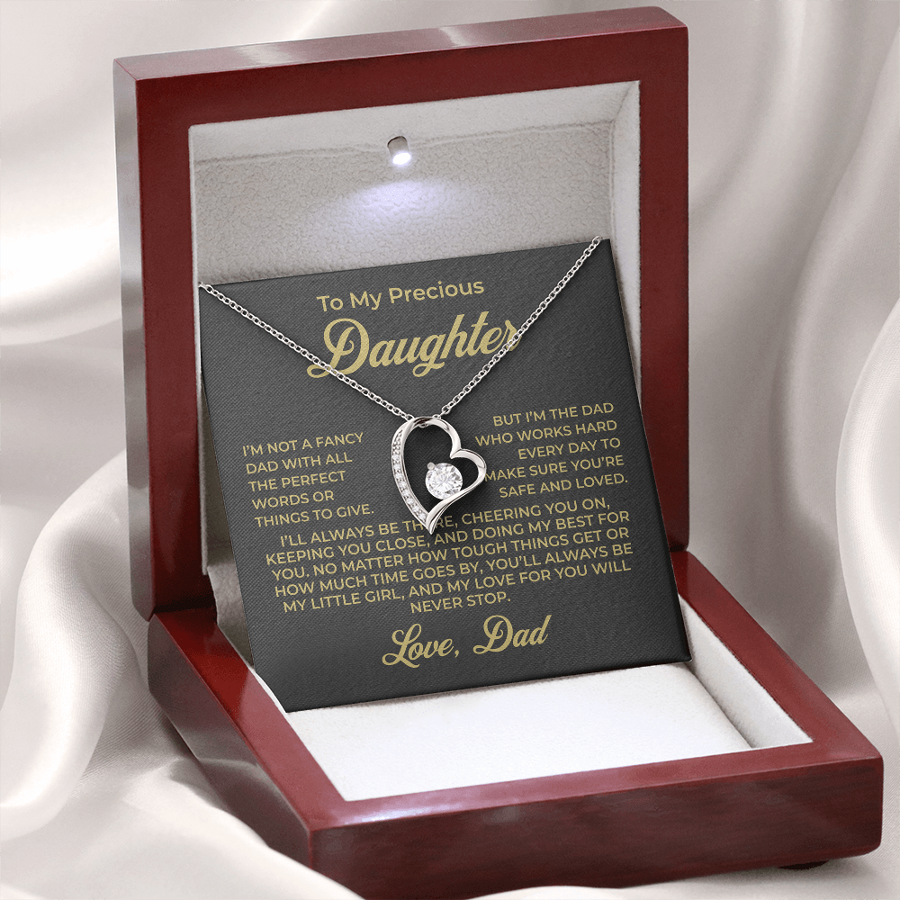 ShineOn Fulfillment Jewelry To My Precious Daughter - Forever Love Necklace - GHR1089