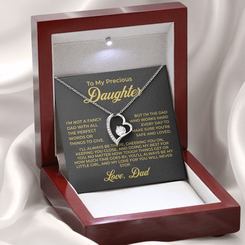 ShineOn Fulfillment Jewelry To My Precious Daughter - Forever Love Necklace - GHR1091