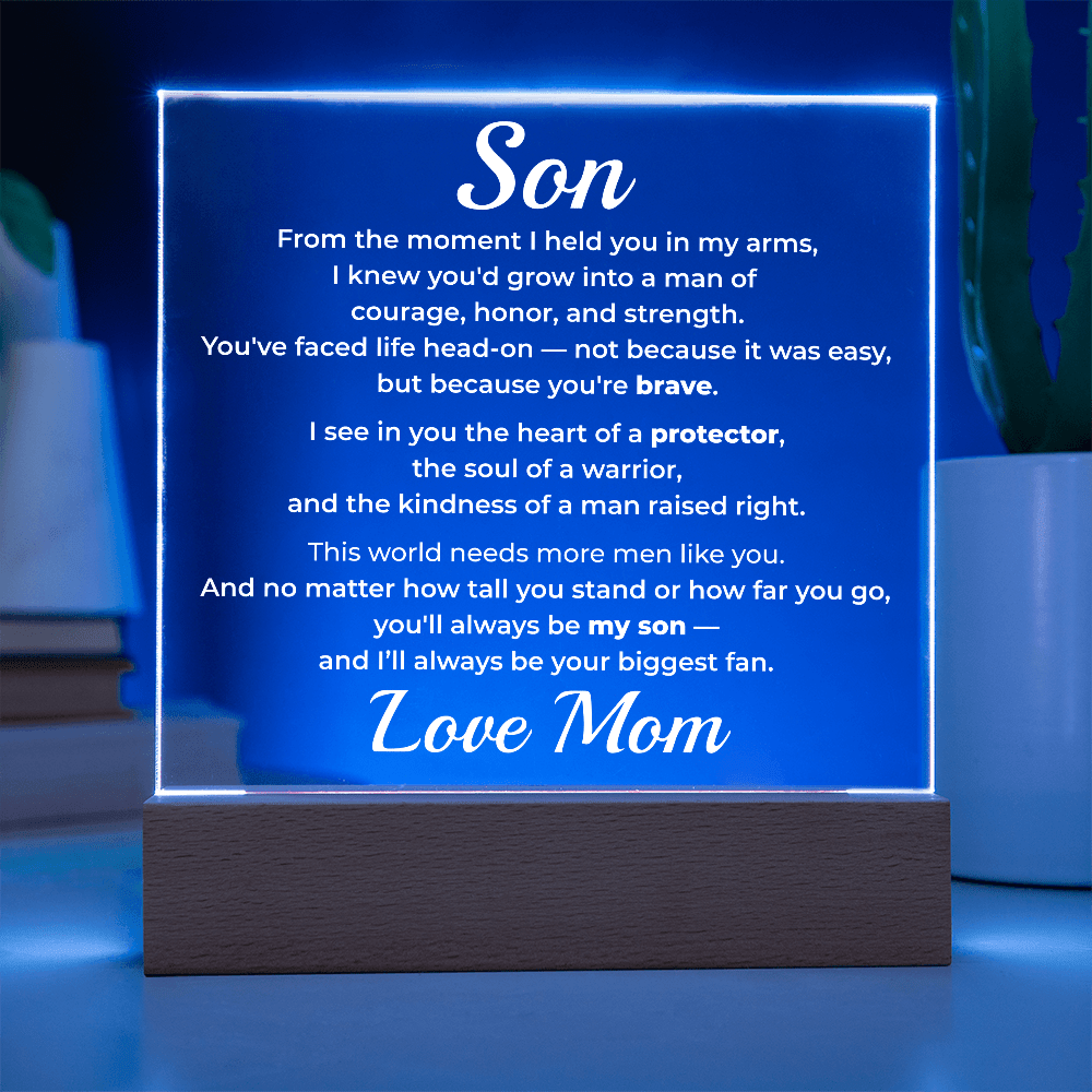ShineOn Fulfillment Jewelry To My Son – LED Acrylic Plaque - GHR1194